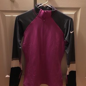 Nike pro long sleeve half zip jacket