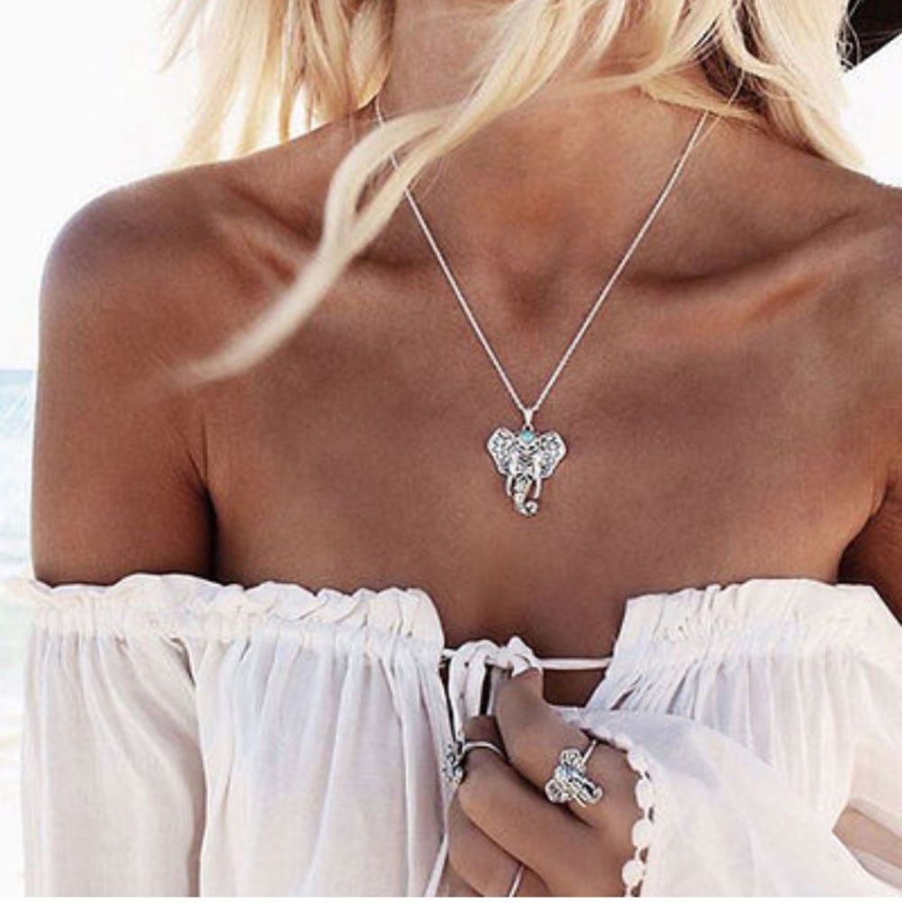 🆕 Retro Elephant Pendant Necklace