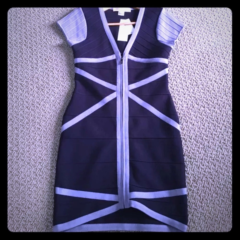 French Connection Purple & Violet Bandage Dress 6