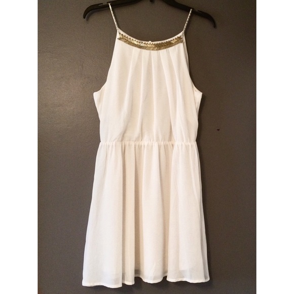 Forever 21 Cream Beaded Dress - Picture 1 of 4