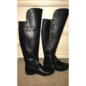 Knee high black boots