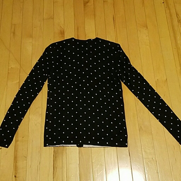 Ann Taylor navy polka dot cardigan - Picture 4 of 4