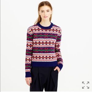 NWOT J.Crew lambs wool Fair Isle sweater
