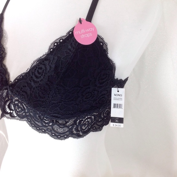 🆕💋XOXO 💋Junior Black Lace Bralette-XL - Picture 2 of 3