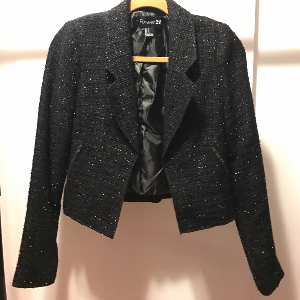 Forever 21 Shimmery Black Blazer