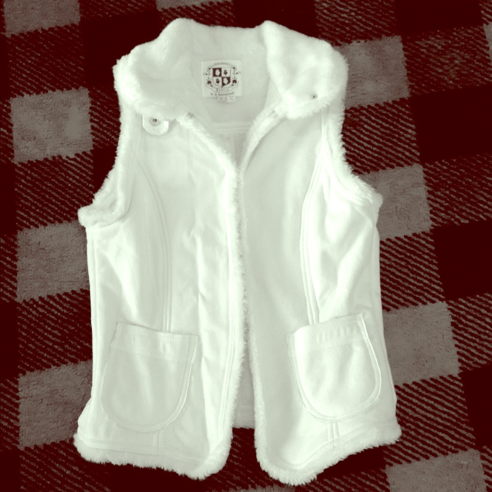 Plush Winter White Vest