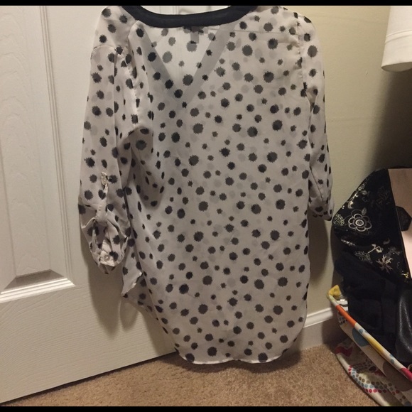 black and white polka for top - Picture 2 of 2