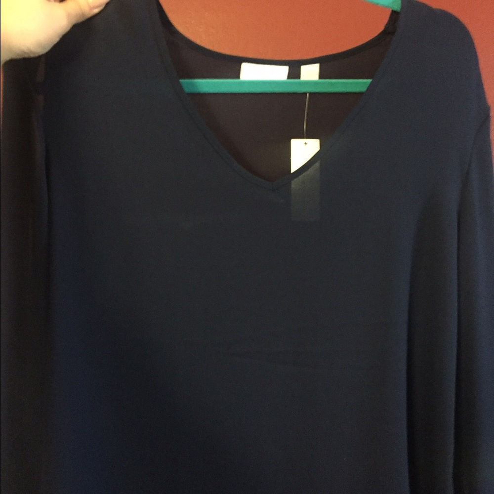 NWT NY&Co navy blue top