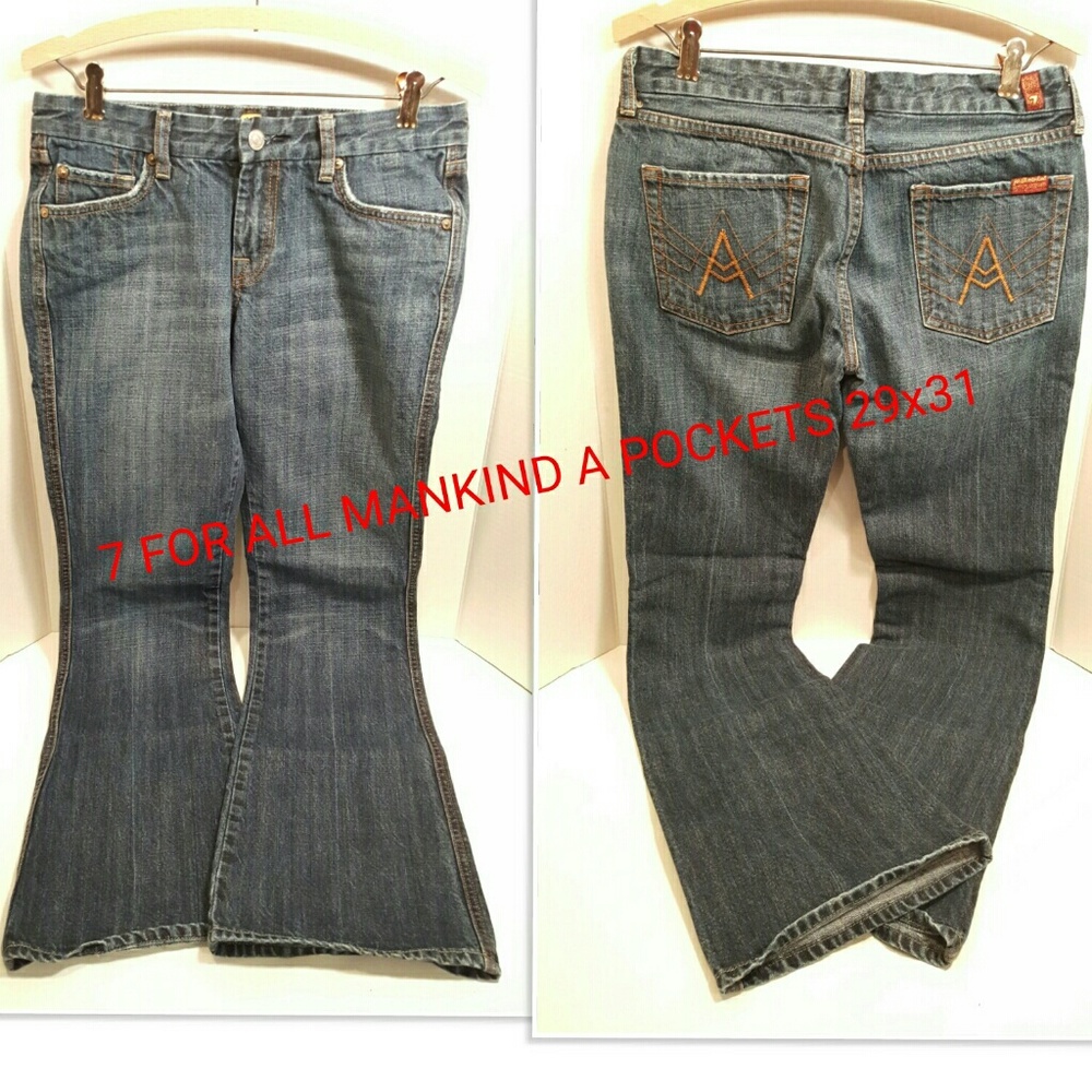 7 FOR ALL MANKIND A POCKET JEANS SIZE 29X31