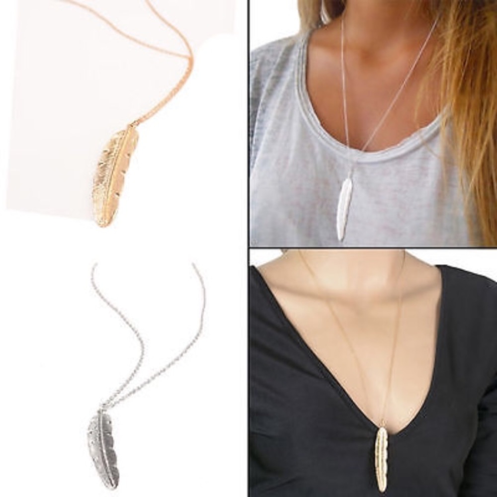 🆕 Long Leaf Pendant Necklace