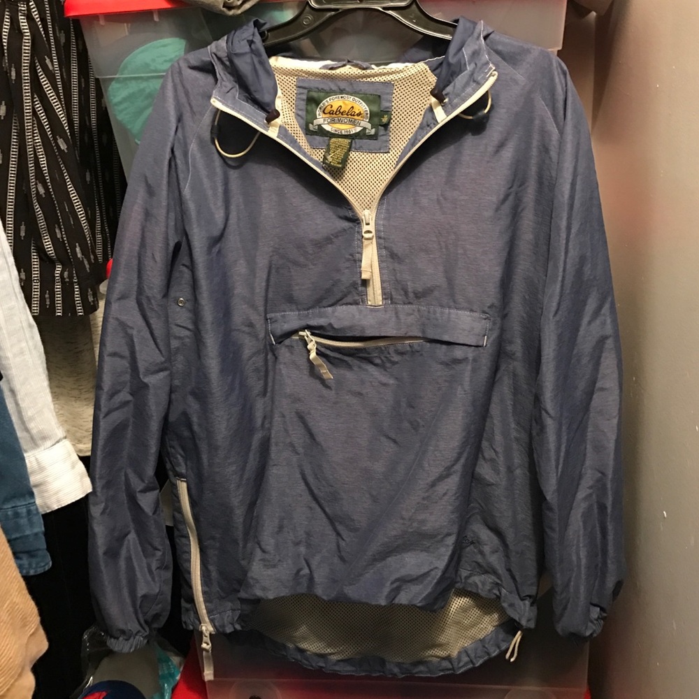 Zippered front rain jacket