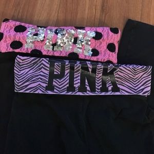 Two pairs of Victoria's Secret Pink yoga pants