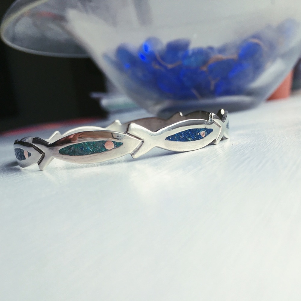 Vintage Silver Fish Bracelet