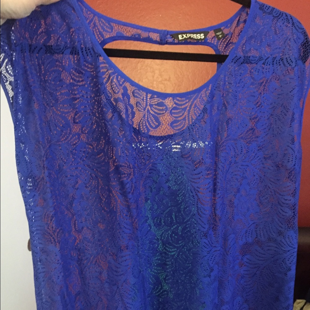 EXPRESS blue top