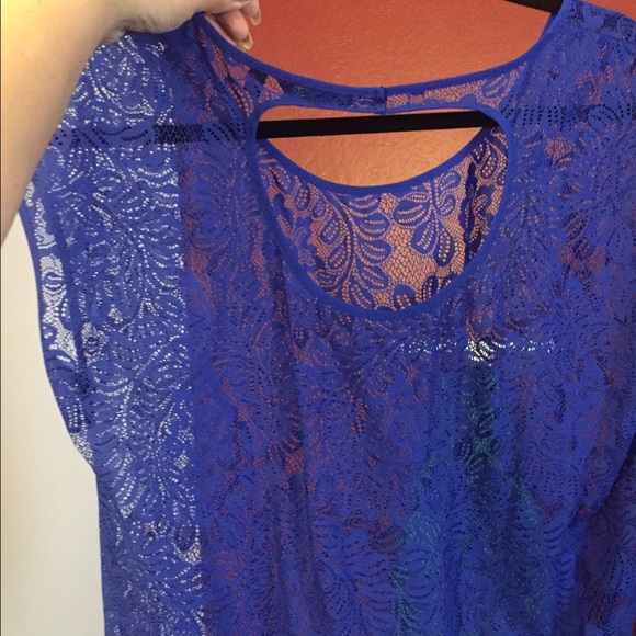 EXPRESS blue top - Picture 3 of 3