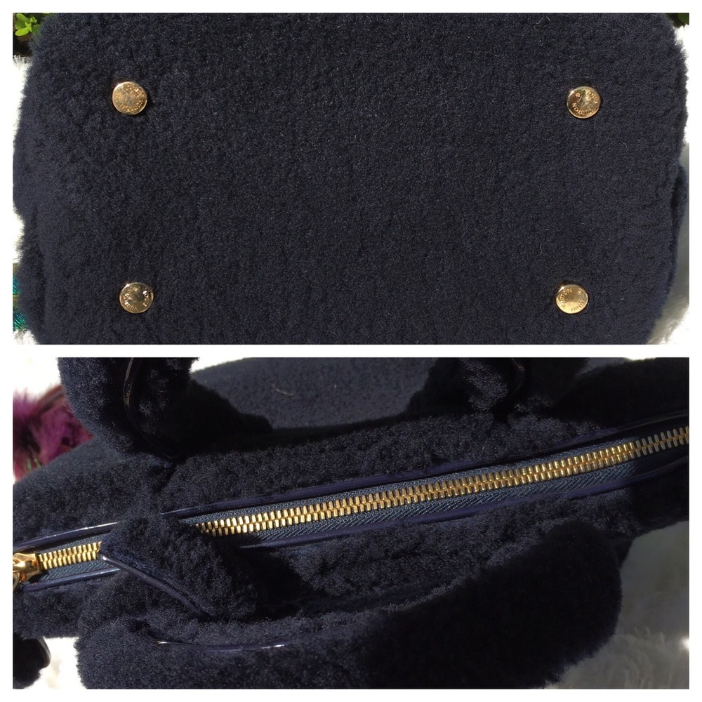 LOUIS VUITTON NAVY SHEARLING BAG - Picture 5 of 8
