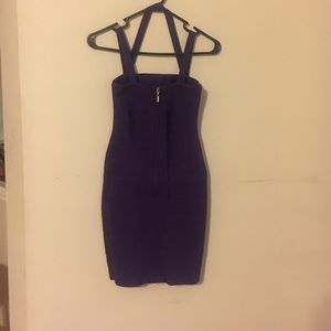 Guess by Marciano purple bandage dress
