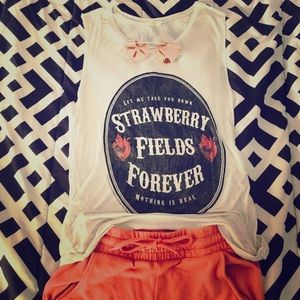 ✨Strawberry Fields Forever Beatles Tank