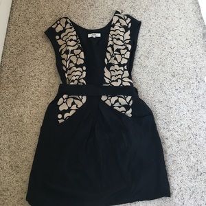 Tibi dress with pockets and optional tie