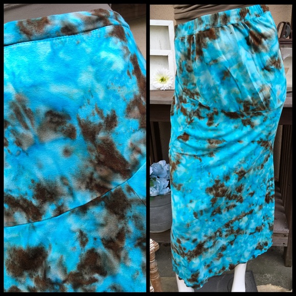 TIE DYE Seamed Maxi Skirt or Strapless Dress - Picture 2 of 6