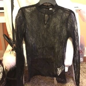 Lace Black Shirt