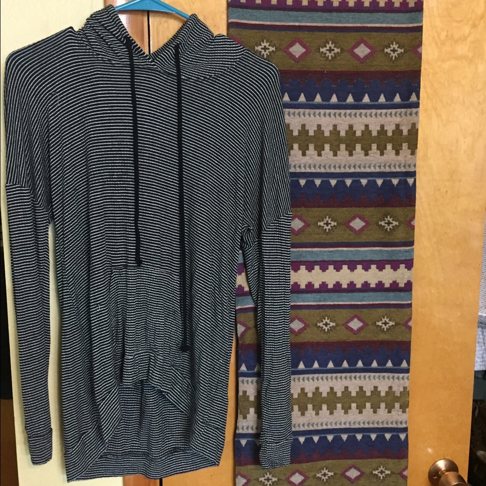 DONATING TODAY Striped Hoodie