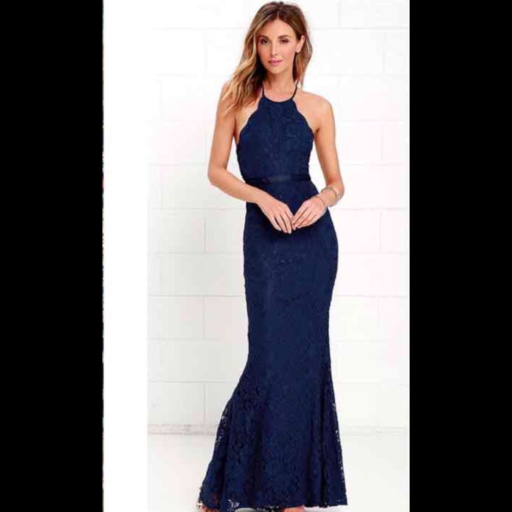 Lulu's Zenith lace floor-length gown