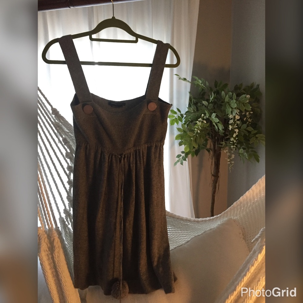 Grey BCBG Wool Sweater Dress L