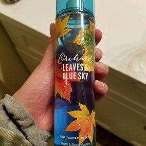 BBW Orchard leaves blue sky