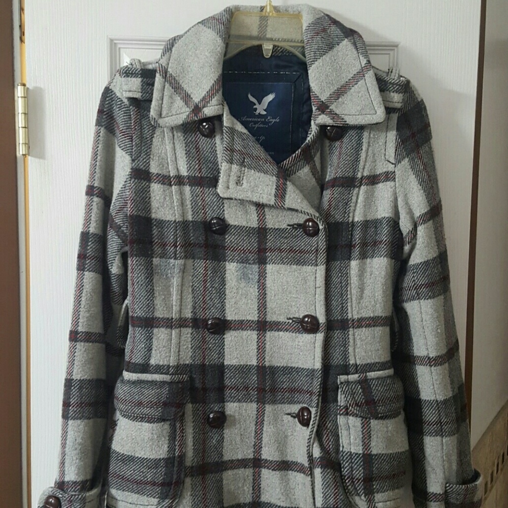 American Eagle  plaid coat