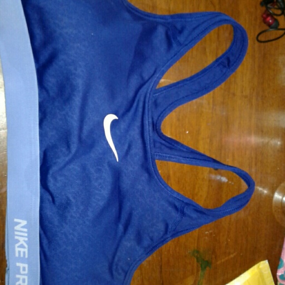 Blue Nike pro sports bra - Picture 1 of 2