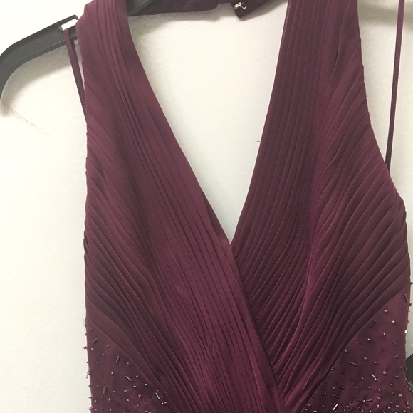 JS Collections Beaded Waist Halter Gown - Picture 3 of 4