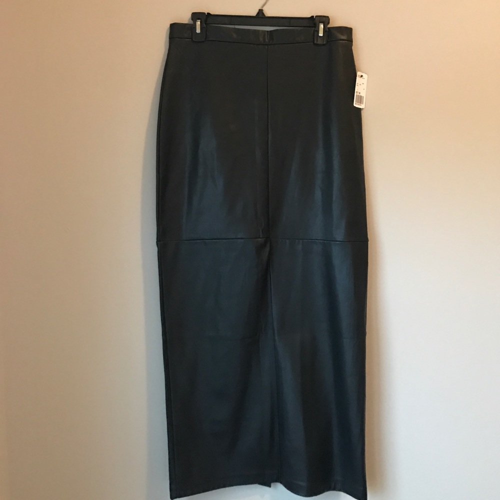 NWT Faux Leather Maxi Skirt