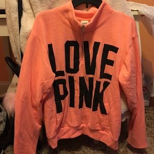1/4 Zip PINK Sweatshirt