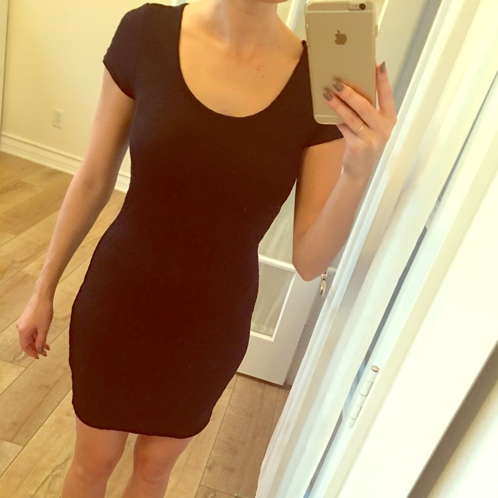 Black mini dress