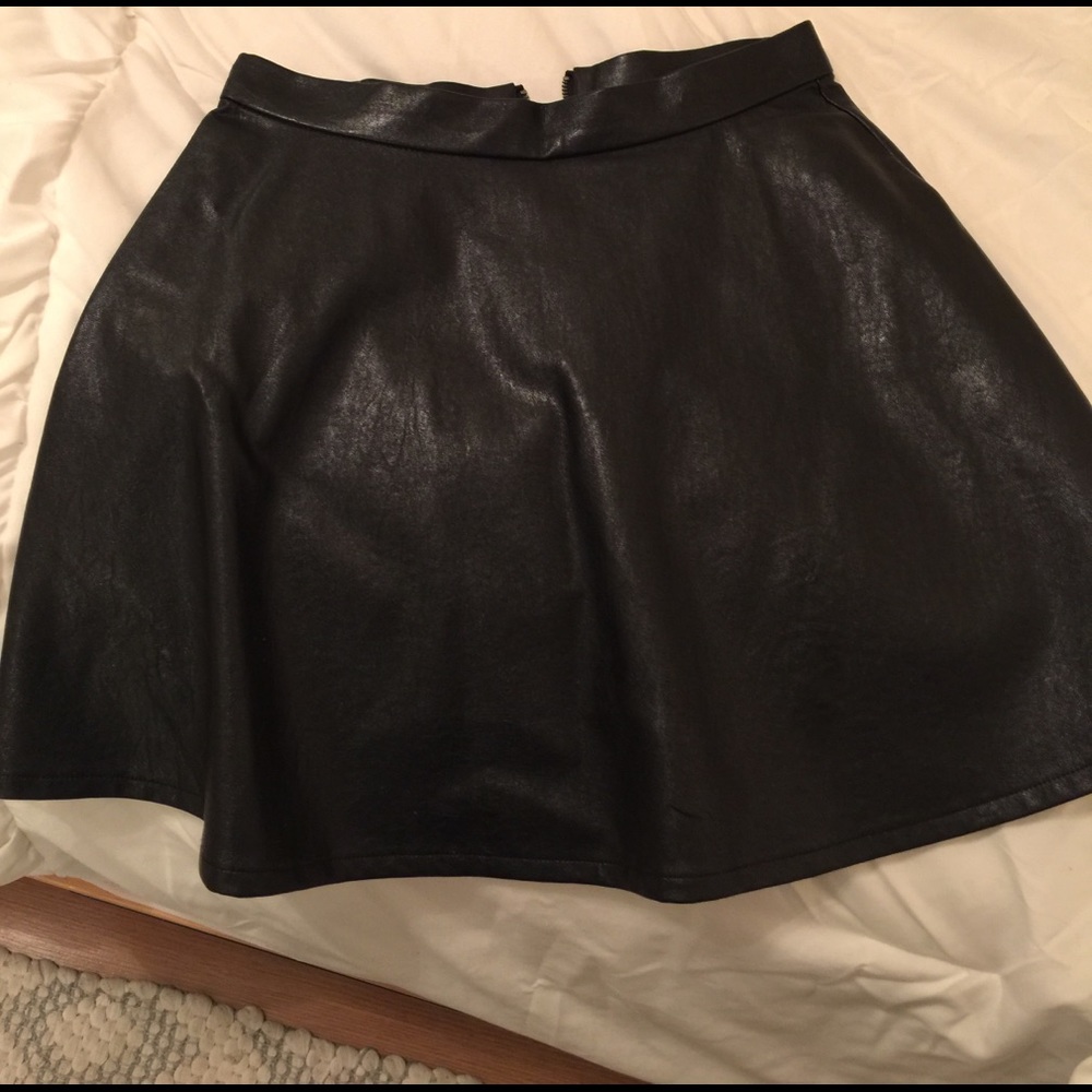 Black leather skirt from American Eagle