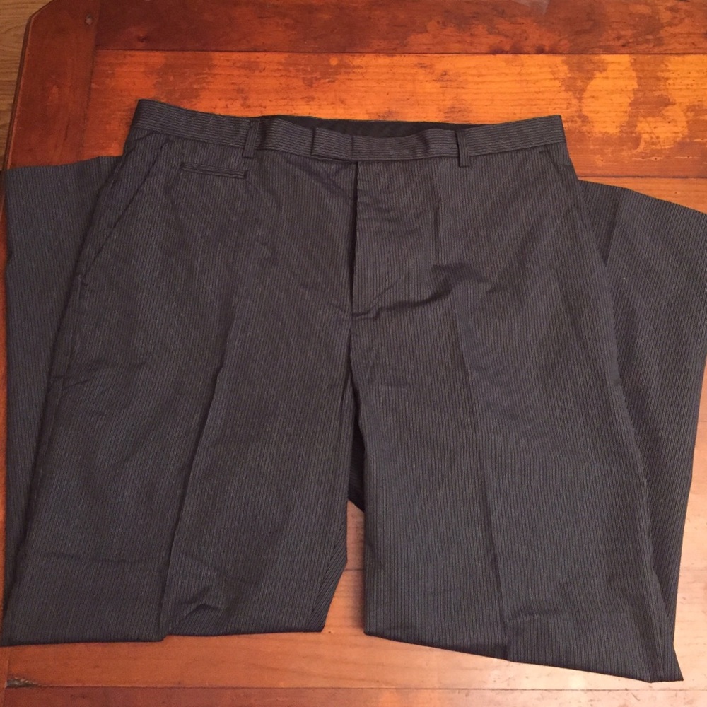 Calvin Klein Flat Front Striped Pants