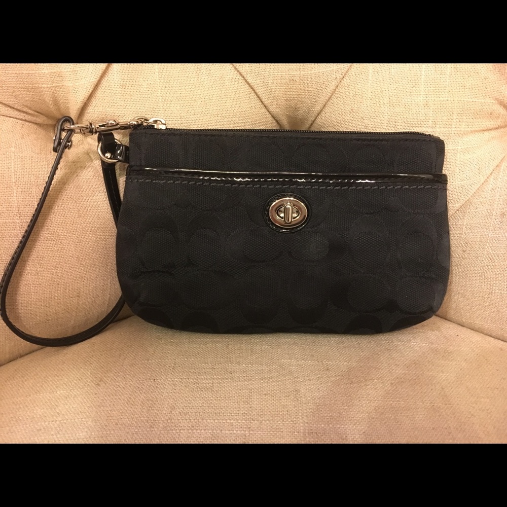 Black Coach Wristlet