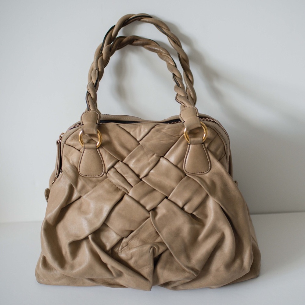 Valentino leather beige bag
