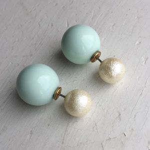 Dior-like front back earrings