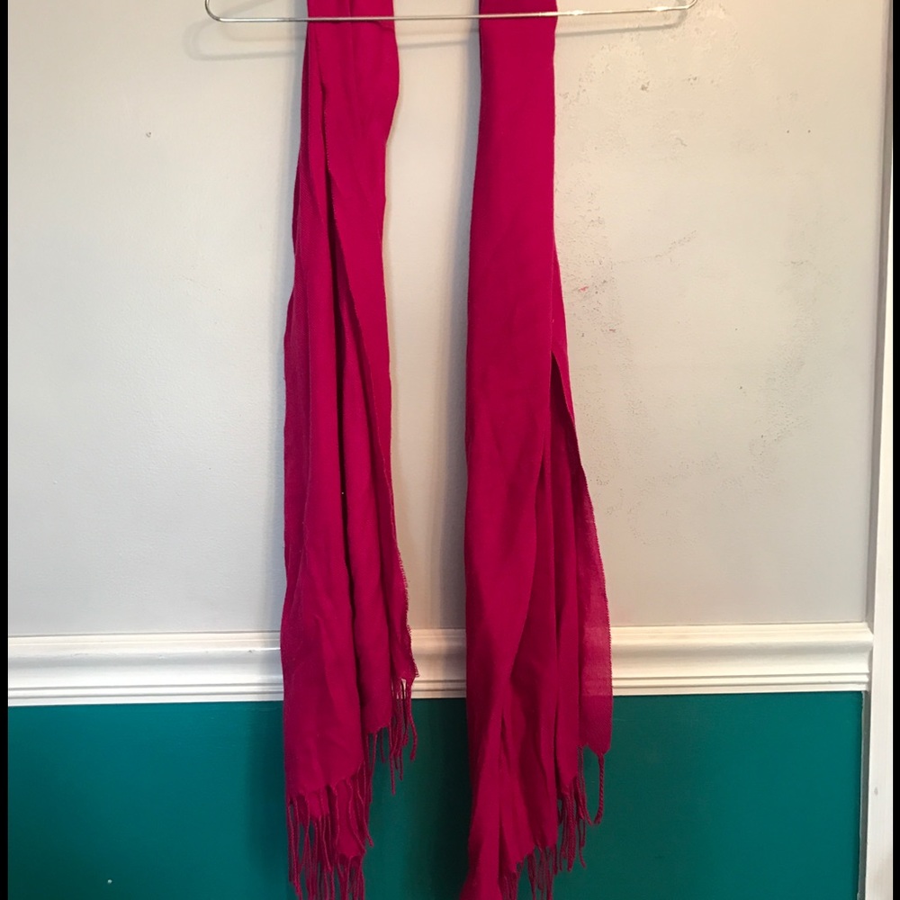 Deep pink scarf