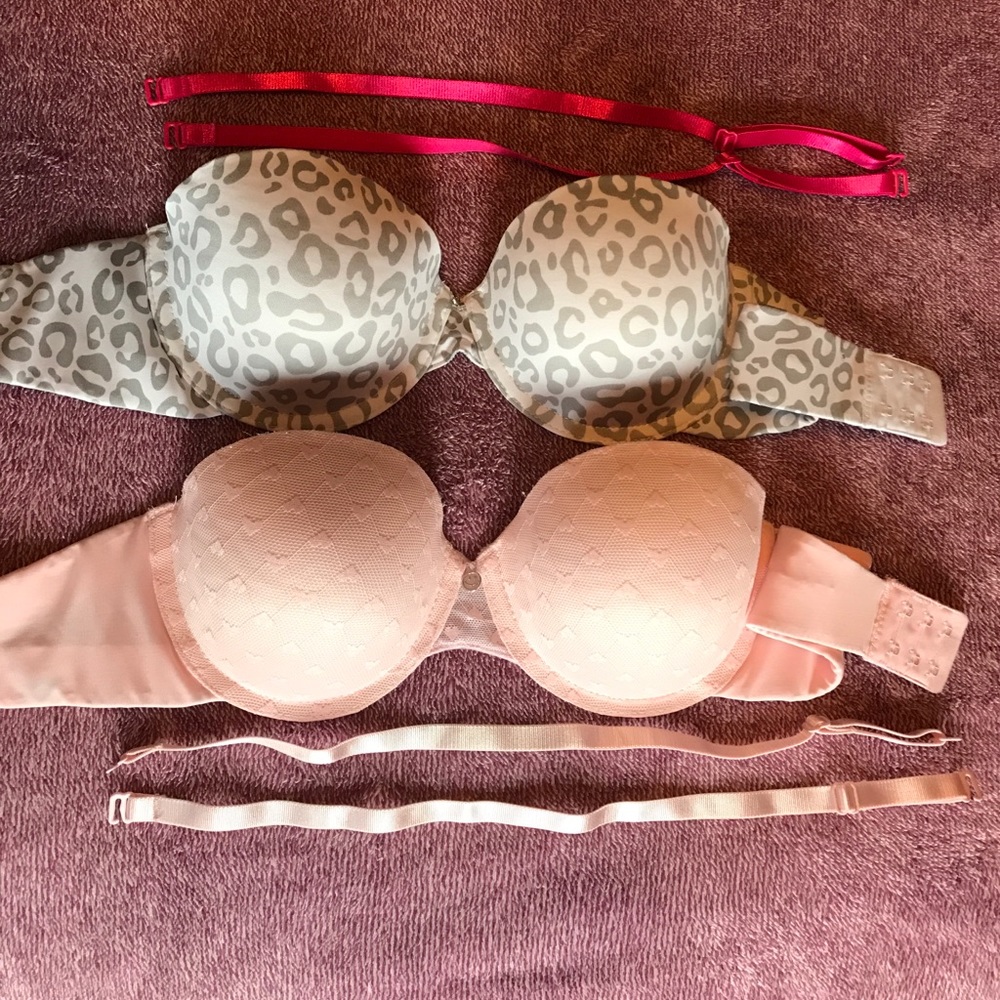 Set of 2 34B Push-up Bras