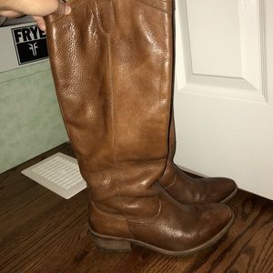 Wide calf leather upper riding boots