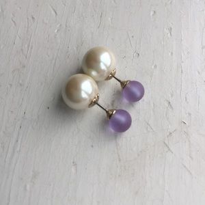 Dior-like front back earrings