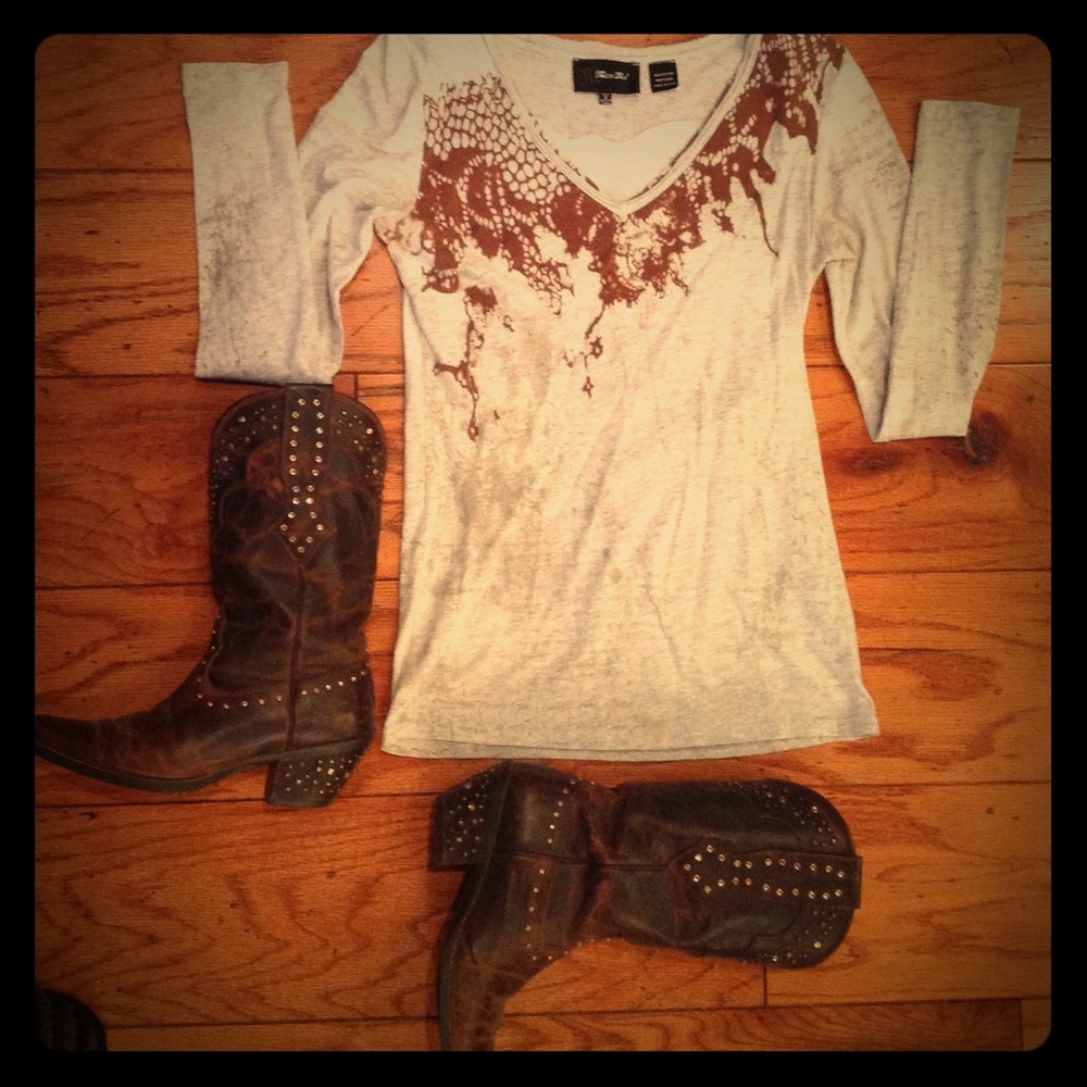MISS ME Suede design top