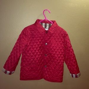 Children's Quilted Burberry Jacket *New Condition