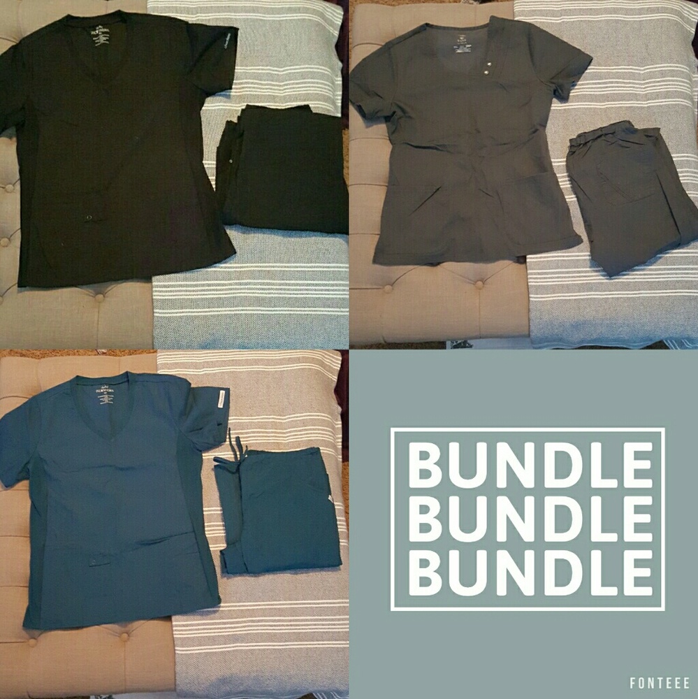3 pair of premium cherokee scrubs