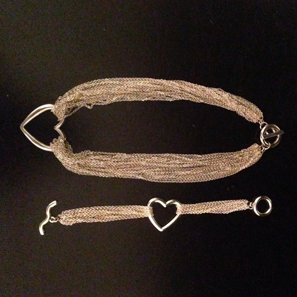 Tiffany inspired sterling silver set