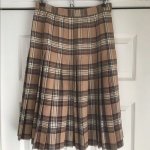 VINTAGE pleated plaid skirt