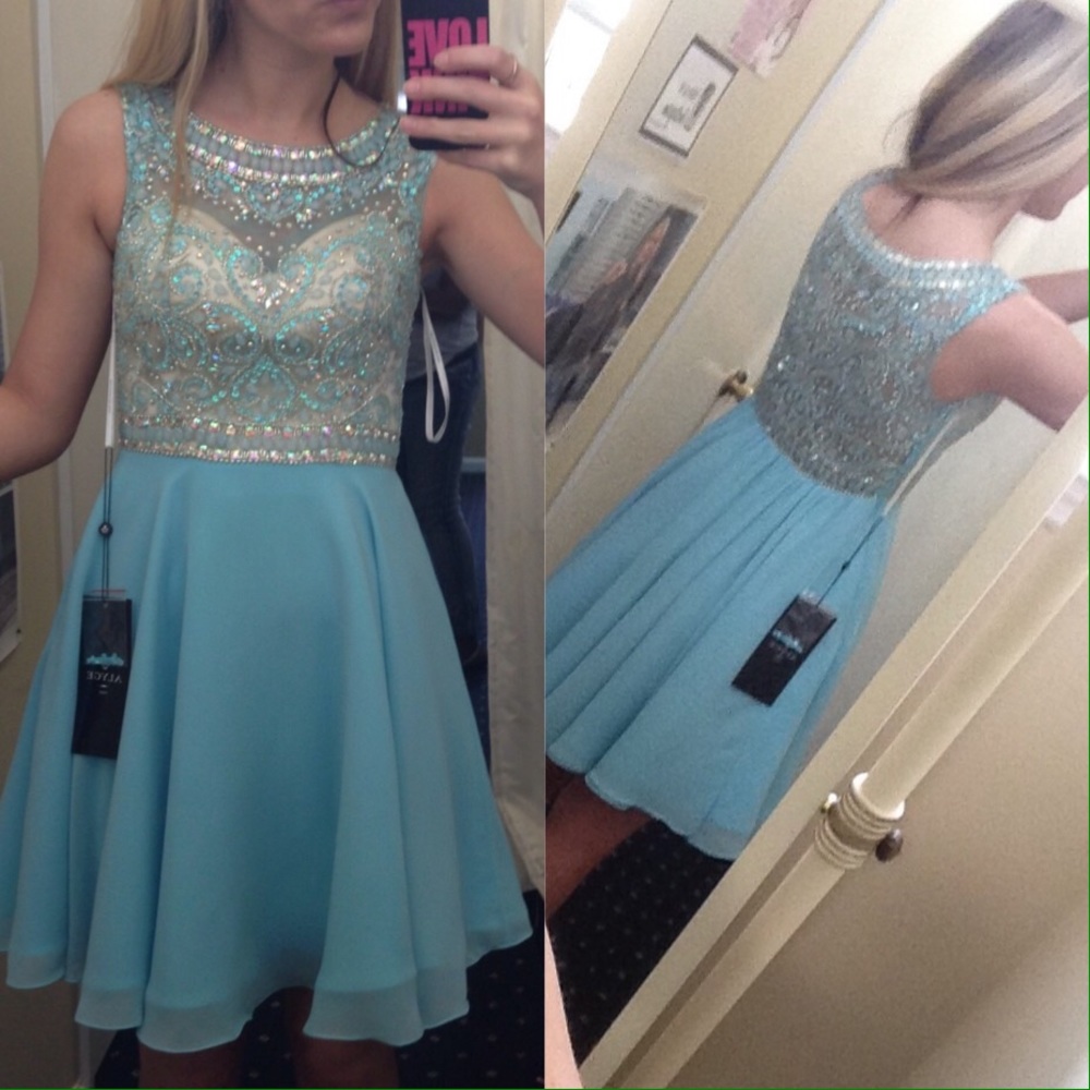 Light blue prom dress